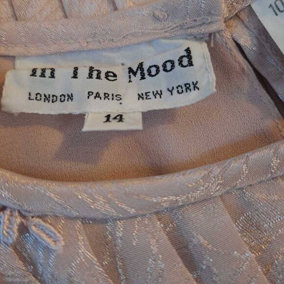 In The Mood Women's Skirt Set Pink Jacquard Tunic Top Micropleated Lace Midi 14 - Picture 8 of 11